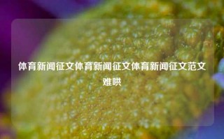 体育新闻征文体育新闻征文体育新闻征文范文难哄