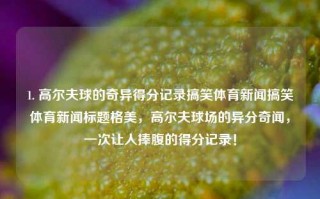 1. 高尔夫球的奇异得分记录搞笑体育新闻搞笑体育新闻标题格美，高尔夫球场的异分奇闻，一次让人捧腹的得分记录！，高尔夫球场上的异分奇闻，一次令人捧腹的奇异得分记录！