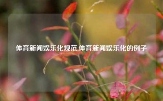 体育新闻娱乐化规范,体育新闻娱乐化的例子