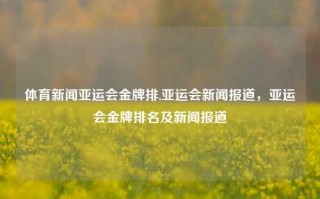 体育新闻亚运会金牌排,亚运会新闻报道，亚运会金牌排名及新闻报道