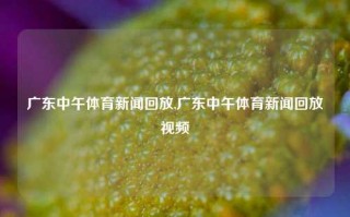 广东中午体育新闻回放,广东中午体育新闻回放视频