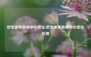 欧宝体育新闻中心地址,欧宝体育新闻中心地址在哪