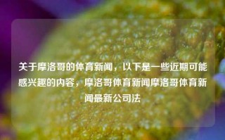 关于摩洛哥的体育新闻，以下是一些近期可能感兴趣的内容，摩洛哥体育新闻摩洛哥体育新闻最新公司法