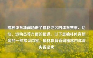 榆林体育新闻涵盖了榆林地区的体育赛事、活动、运动员等方面的报道。以下是榆林体育新闻的一些常见内容，榆林体育新闻榆林市体育尖锐湿疣