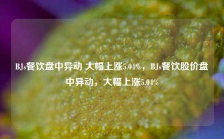 BJs餐饮盘中异动 大幅上涨5.04%，BJs餐饮股价盘中异动，大幅上涨5.04%