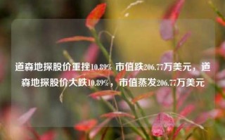 道森地探股价重挫10.89% 市值跌206.77万美元，道森地探股价大跌10.89%，市值蒸发206.77万美元