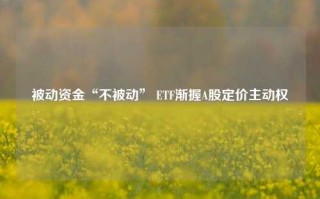 被动资金“不被动” ETF渐握A股定价主动权