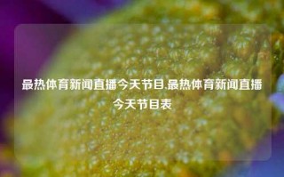 最热体育新闻直播今天节目,最热体育新闻直播今天节目表