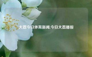 大荔今日体育新闻,今日大荔播报