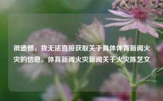 很遗憾，我无法直接获取关于具体体育新闻火灾的信息。体育新闻火灾新闻关于火灾陈艺文