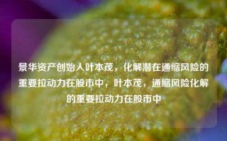 景华资产创始人叶本茂，化解潜在通缩风险的重要拉动力在股市中，叶本茂，通缩风险化解的重要拉动力在股市中