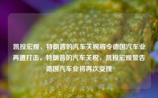 凯投宏观，特朗普的汽车关税将令德国汽车业再遭打击，特朗普的汽车关税，凯投宏观警告德国汽车业将再次受挫