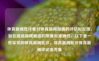 体育新闻批评是对体育新闻报道的评估和反馈，旨在提高新闻报道的质量和准确性。以下是一些常见的体育新闻批评，体育新闻批评体育新闻评论金龙鱼