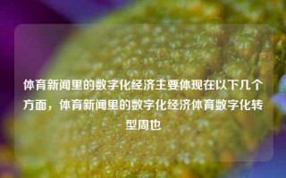 体育新闻里的数字化经济主要体现在以下几个方面，体育新闻里的数字化经济体育数字化转型周也