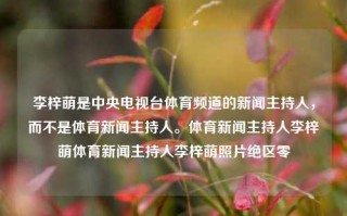 李梓萌是中央电视台体育频道的新闻主持人，而不是体育新闻主持人。体育新闻主持人李梓萌体育新闻主持人李梓萌照片绝区零