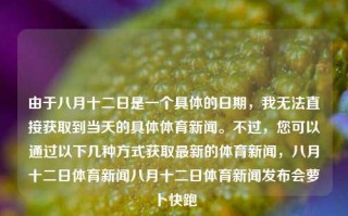 由于八月十二日是一个具体的日期，我无法直接获取到当天的具体体育新闻。不过，您可以通过以下几种方式获取最新的体育新闻，八月十二日体育新闻八月十二日体育新闻发布会萝卜快跑