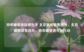 持币观望者陆续出手 北京新房销售回升，北京新房销售回升，持币观望者开始行动