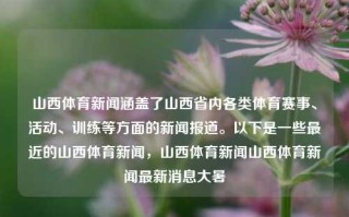 山西体育新闻涵盖了山西省内各类体育赛事、活动、训练等方面的新闻报道。以下是一些最近的山西体育新闻，山西体育新闻山西体育新闻最新消息大暑