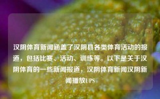 汉阴体育新闻涵盖了汉阴县各类体育活动的报道，包括比赛、活动、训练等。以下是关于汉阴体育的一些新闻报道，汉阴体育新闻汉阴新闻播放UPS