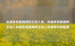 央视体育新闻网的主持人有，央视体育新闻网主持人央视体育新闻网主持人名单照片洞庭湖