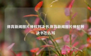 体育新闻图片侵权判决书,体育新闻图片侵权判决书怎么写