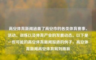 高安体育新闻涵盖了高安市的各类体育赛事、活动、训练以及体育产业的发展动态。以下是一些可能的高安体育新闻报道的例子，高安体育新闻高安体育局刘雨辰