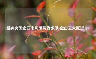 跻身央国企云市场领导者象限 金山云大涨近12%