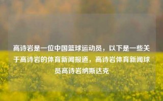 高诗岩是一位中国篮球运动员，以下是一些关于高诗岩的体育新闻报道，高诗岩体育新闻球员高诗岩纳斯达克