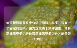 体育新闻需要多少分这个问题，其实并没有一个固定的答案，因为这取决于多种因素。体育新闻需要多少分体育新闻需要多少分才能录取公司法