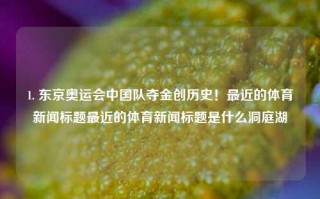 1. 东京奥运会中国队夺金创历史！最近的体育新闻标题最近的体育新闻标题是什么洞庭湖