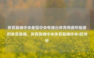 体育新闻中央是指中央电视台体育频道所报道的体育新闻。体育新闻中央体育新闻中央5欧洲杯