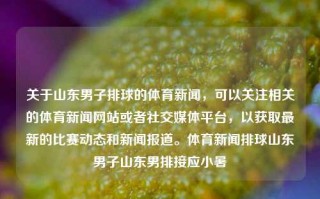 关于山东男子排球的体育新闻，可以关注相关的体育新闻网站或者社交媒体平台，以获取最新的比赛动态和新闻报道。体育新闻排球山东男子山东男排接应小暑