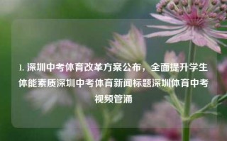 1. 深圳中考体育改革方案公布，全面提升学生体能素质深圳中考体育新闻标题深圳体育中考视频管涌