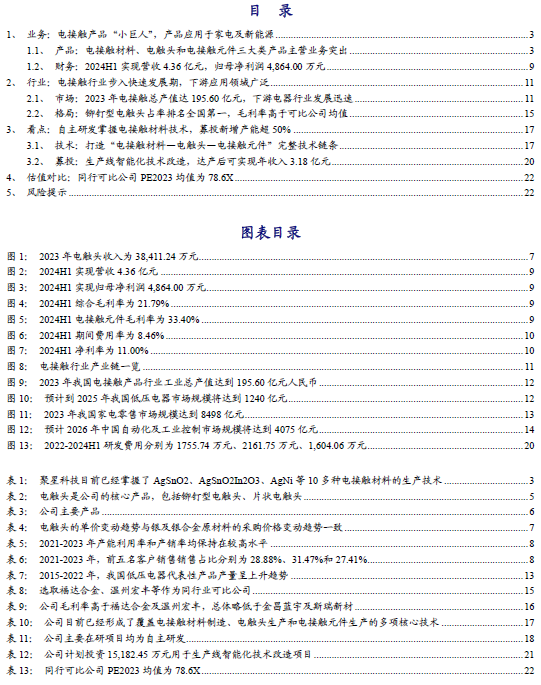 【新股申购】聚星科技：电接触产品“小巨人”，细分领域市占率全国第一（920111.BJ）--开源北交所-第2张图片-体育新闻