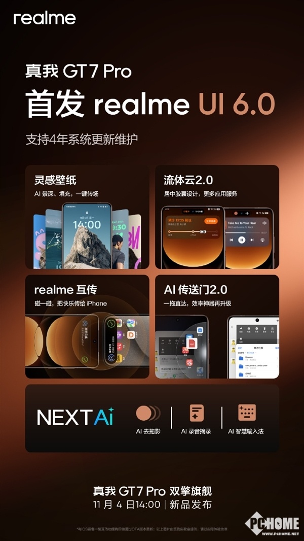 真我GT7 Pro首发realme UI 6.0：支持4年系统更新-第1张图片-体育新闻