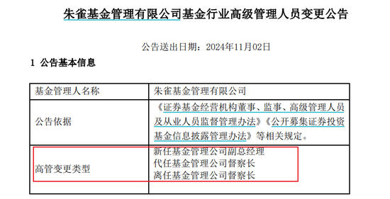 百亿朱雀基金换董事长，为何没发公告？-第2张图片-体育新闻