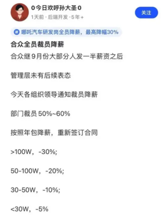 欠供应商4820万遭起诉，裁员、欠薪祸不单行，哪吒汽车：10月销量成谜，上市成唯一“救命稻草”！-第5张图片-体育新闻