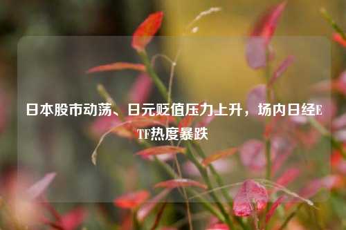 日本股市动荡、日元贬值压力上升，场内日经ETF热度暴跌-第1张图片-体育新闻