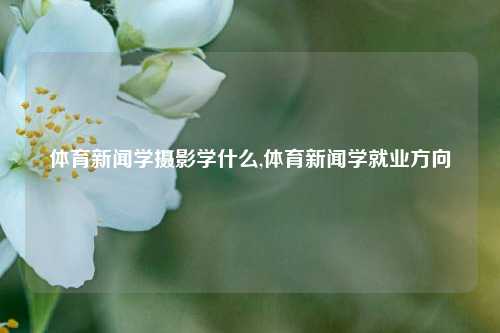 体育新闻学摄影学什么,体育新闻学就业方向-第1张图片-体育新闻