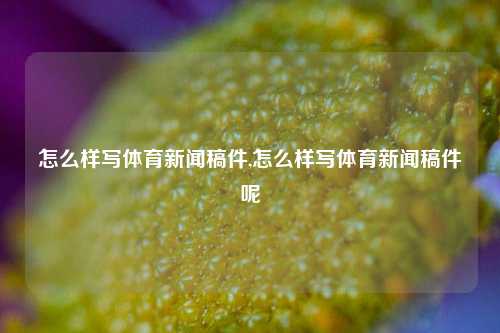 怎么样写体育新闻稿件,怎么样写体育新闻稿件呢-第1张图片-体育新闻