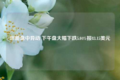 坦能盘中异动 下午盘大幅下跌5.04%报83.15美元-第1张图片-体育新闻