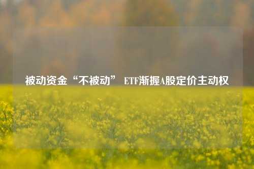 被动资金“不被动” ETF渐握A股定价主动权-第1张图片-体育新闻