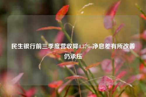 民生银行前三季度营收降4.37% 净息差有所改善仍承压-第1张图片-体育新闻