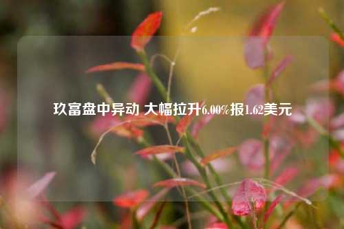 玖富盘中异动 大幅拉升6.00%报1.62美元-第1张图片-体育新闻