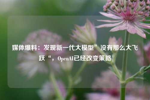 媒体爆料：发现新一代大模型”没有那么大飞跃“，OpenAI已经改变策略-第1张图片-体育新闻