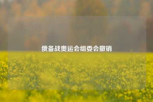 俄备战奥运会组委会撤销-第1张图片-体育新闻