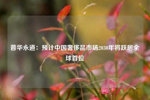 普华永道：预计中国奢侈品市场2030年将跃居全球首位-第1张图片-体育新闻