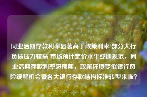 同业活期存款利率显著高于政策利率 部分大行负债压力较高 市场预计定价水平或迎规范，同业活期存款利率超预期，政策环境变催银行风险缓解机会暨各大银行存款结构标准转型来临？-第1张图片-体育新闻