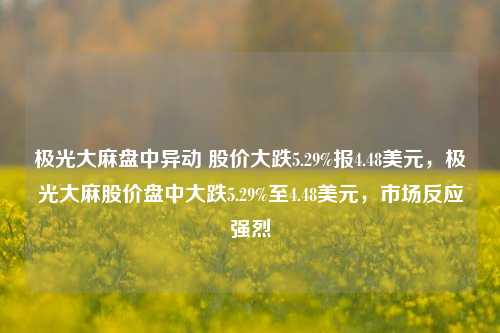 极光大麻盘中异动 股价大跌5.29%报4.48美元，极光大麻股价盘中大跌5.29%至4.48美元，市场反应强烈-第1张图片-体育新闻