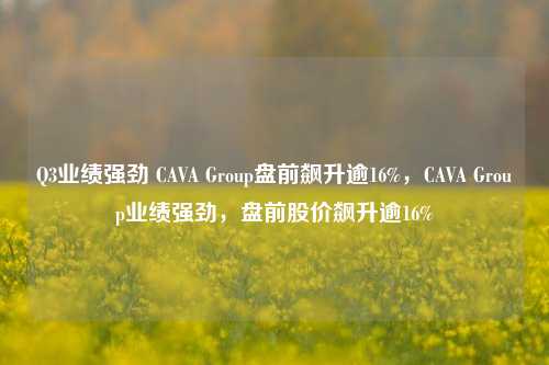 Q3业绩强劲 CAVA Group盘前飙升逾16%，CAVA Group业绩强劲，盘前股价飙升逾16%-第1张图片-体育新闻